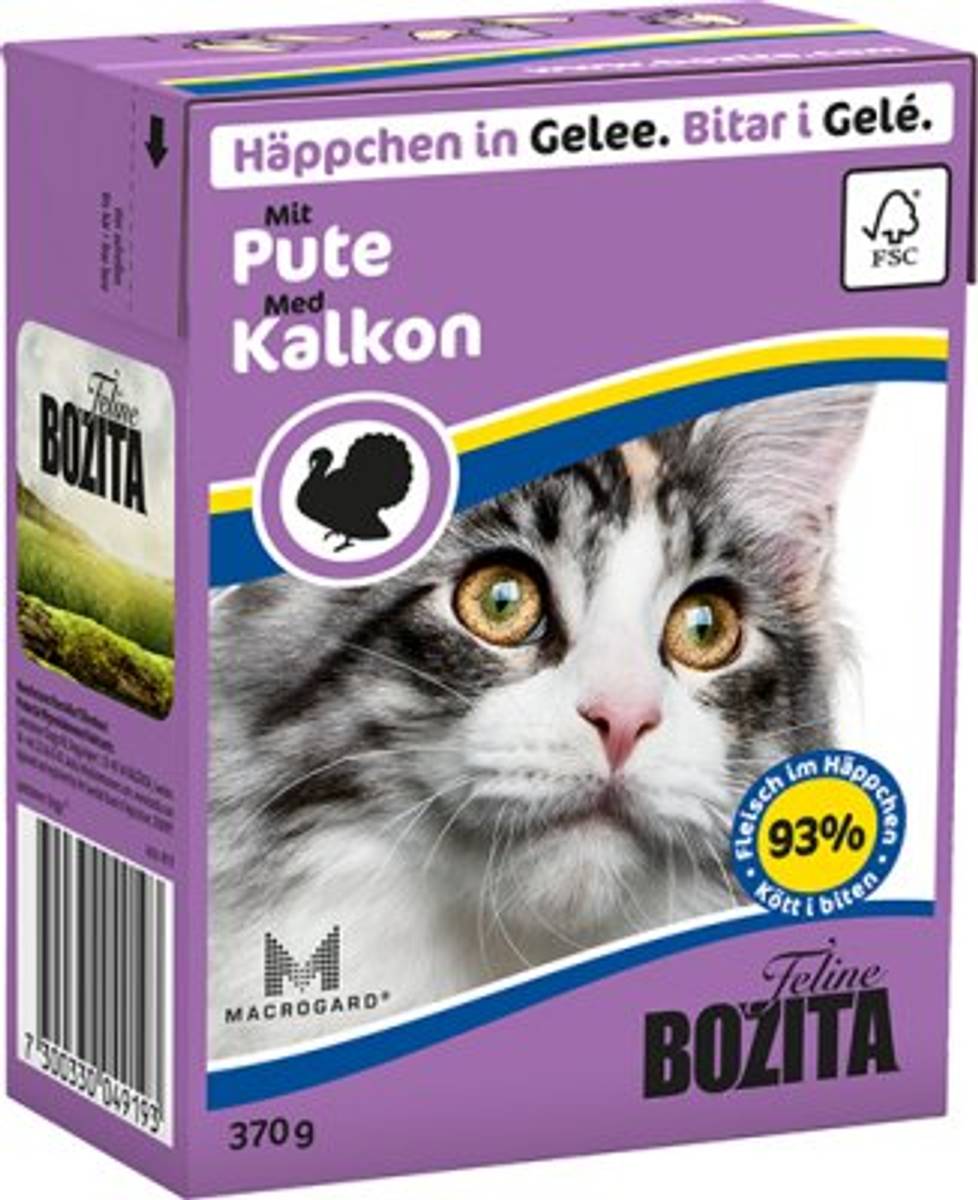 BOZITA BITER I GELÉ MED KALKUN 370GR TETRA RECART