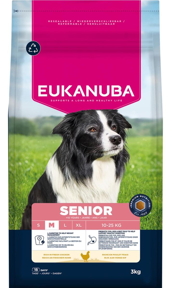 Eukanuba Senior Middels Rase Kylling 3kg