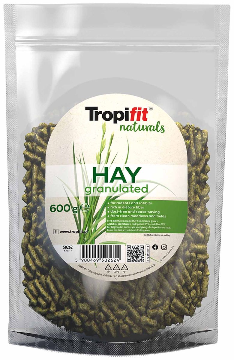 Tropifit Naturals Hø Granulat 600g