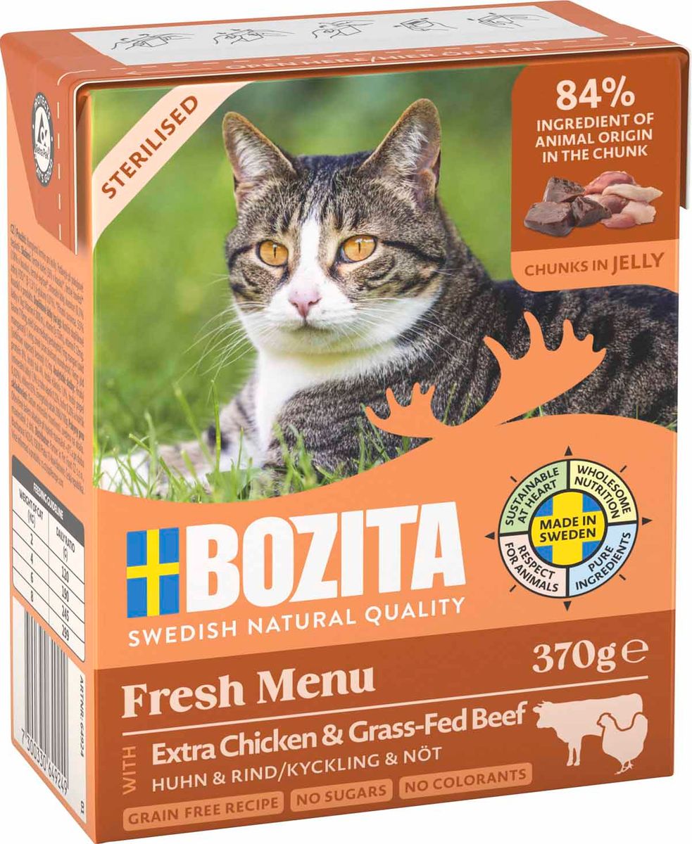 Bozita Katt Sterilisert Kylling & Storfe i Gelé 370 g