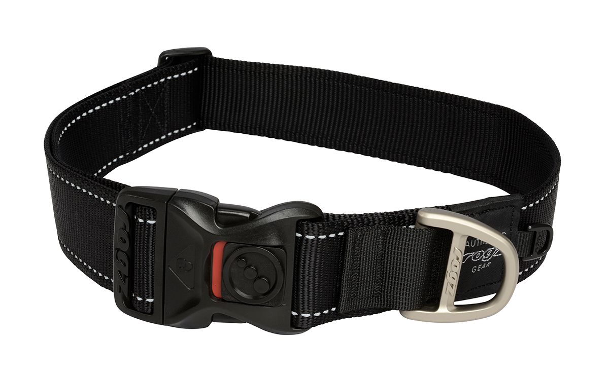 Rogz halsbånd Utility XXL, svart, 40 mm, 60–80 cm