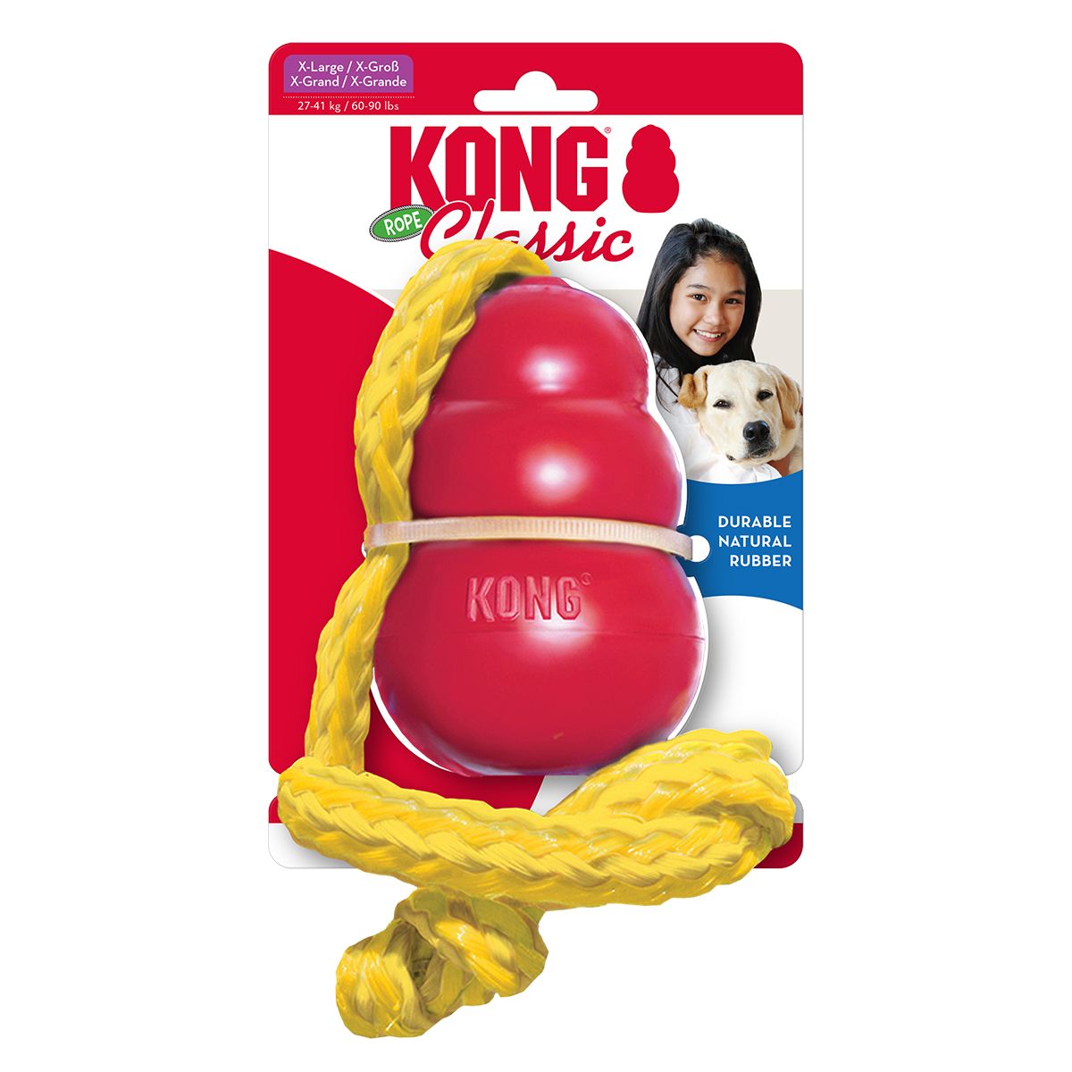 KONG Original rød med tau x-large TXLFE