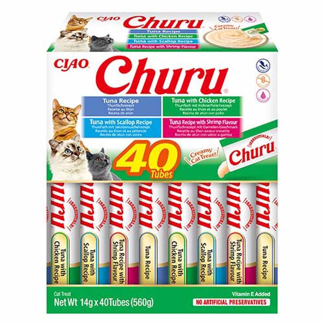 Hovedbilde Churu Tuna/seafood-varianter 40 stk