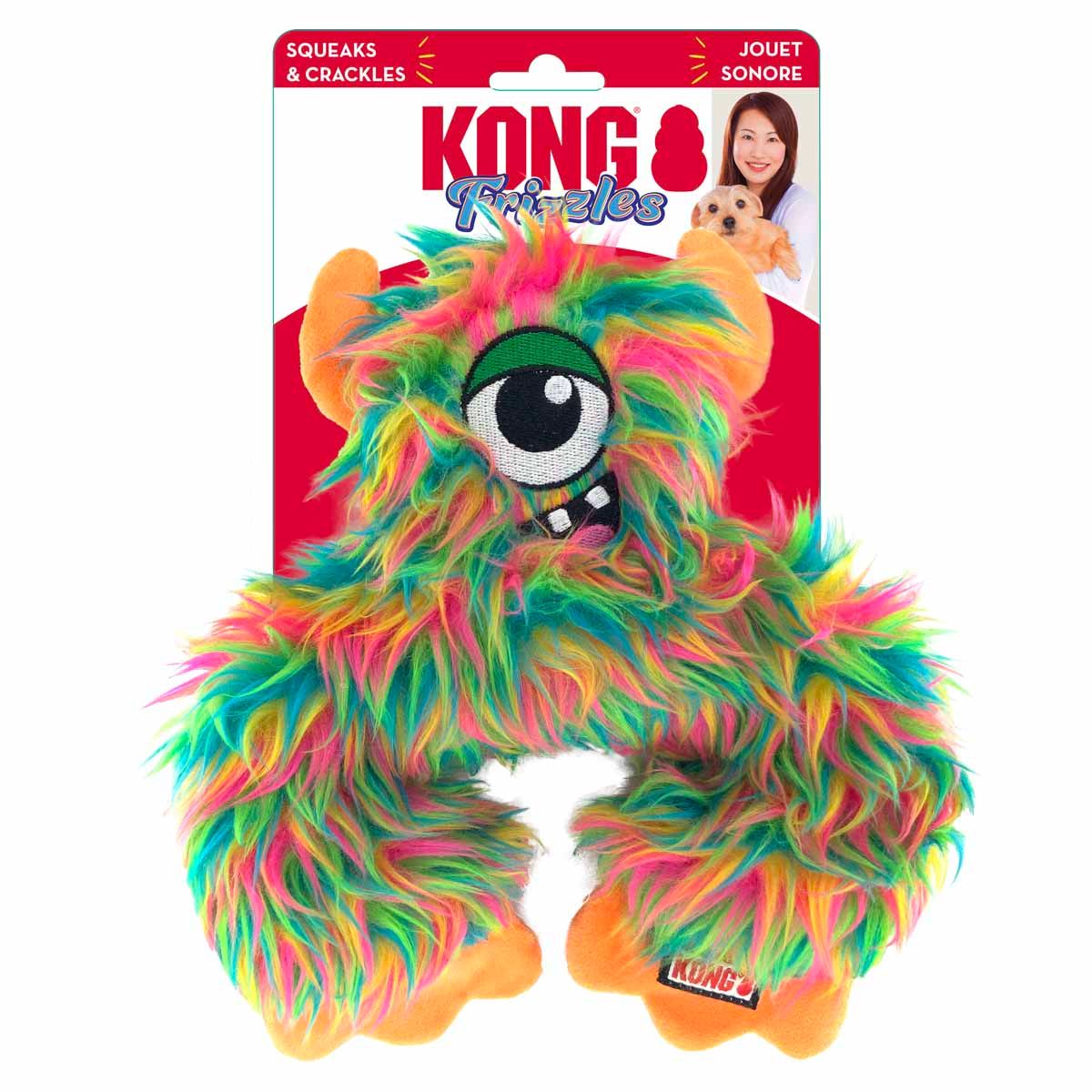 KONG Frizzles Frazzle M - Plysjleke med Pip og Knitring