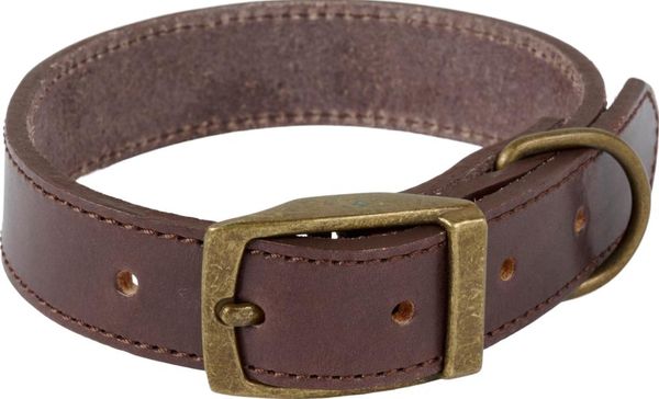 Hovedbilde Companion Lærhalsbånd Mykt Skinn - Mørkebrun - ...