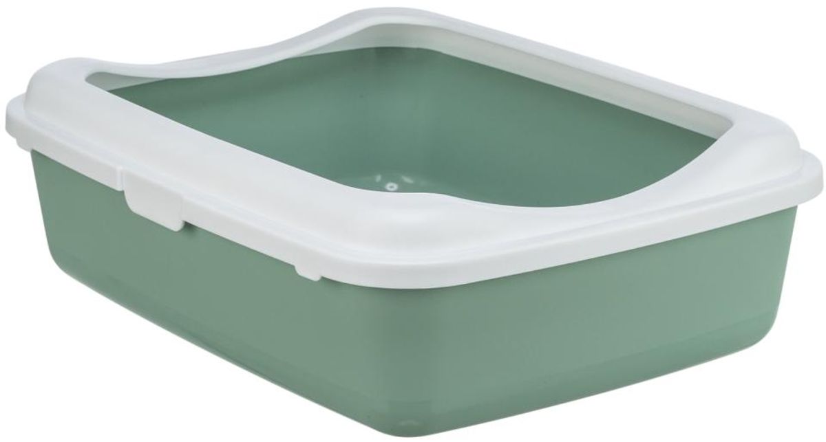 Trixie Classic Kattebakke med Kant - Salvie/Hvit - 37x15x47cm