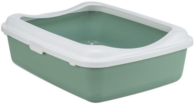 Hovedbilde Trixie Classic Kattebakke m/ Kant 37x47cm | Sage/Hvit