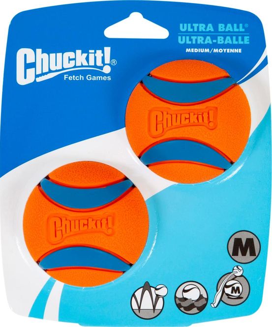 Hovedbilde Chuckit! Ultra Ball Medium, 2-pakning - Oransje/Blå