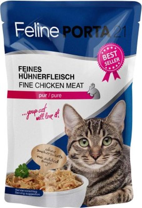 Hovedbilde KATTEFÔR FELINE HELE KYLLINGBITER 100GR POSE