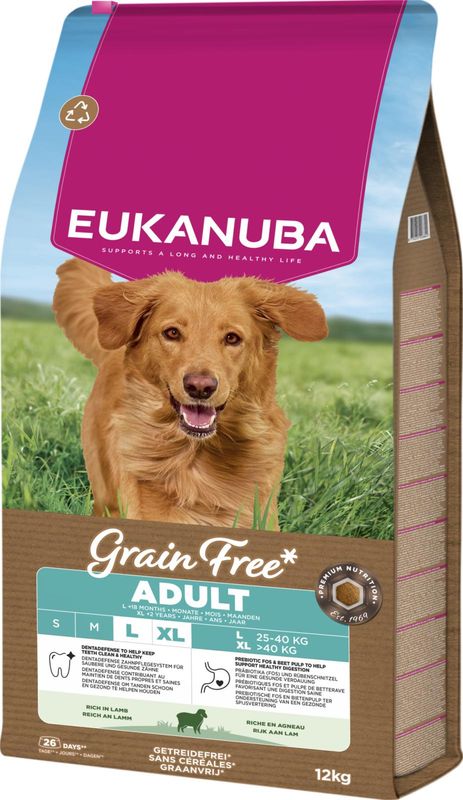 EUKANUBA Adult Large Grainfree Lam 12kg | Kornfritt Fôr