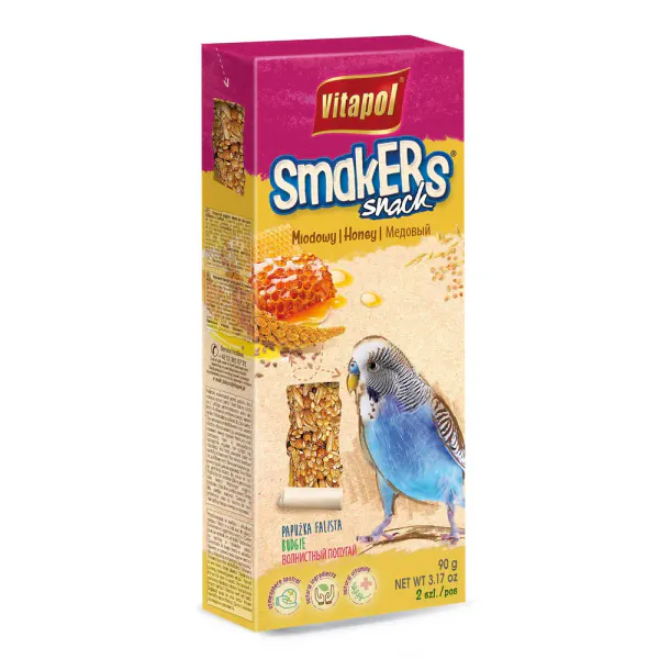 Hovedbilde VITAPOL Smakers m.Honning til Undulat - 90 gr