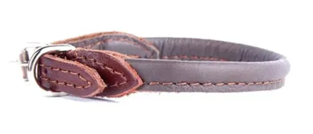 TRINE Rundsydd Halsbånd Brun ( 6mm x 40cm ) i Mykt Lær