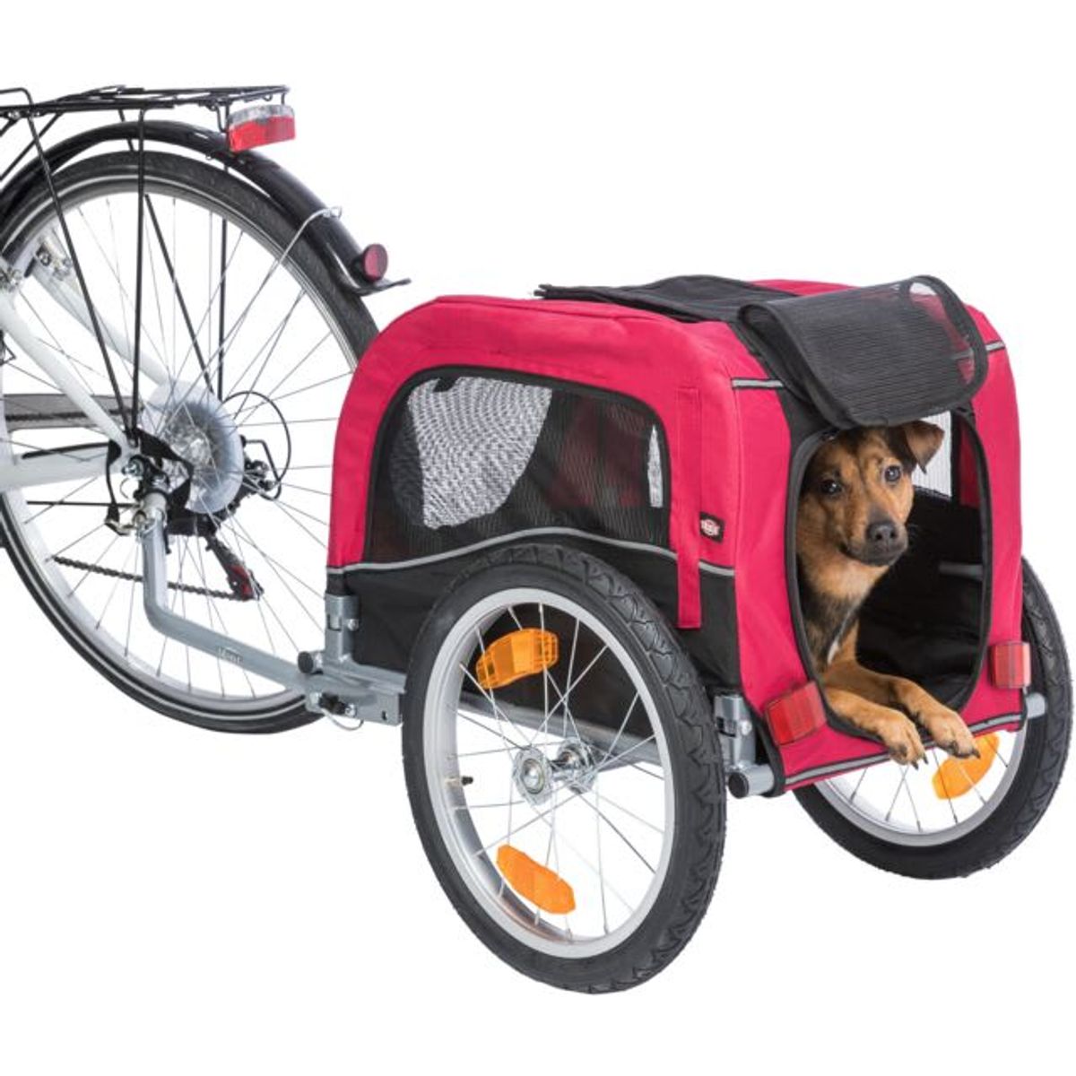 Trixie Sykkelvogn til Hund S | Rød/Sort (Opptil 15 kg)