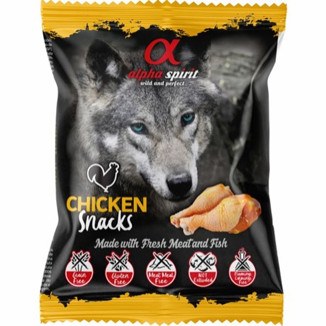 Hovedbilde Alpha Spirit chicken snack 50g