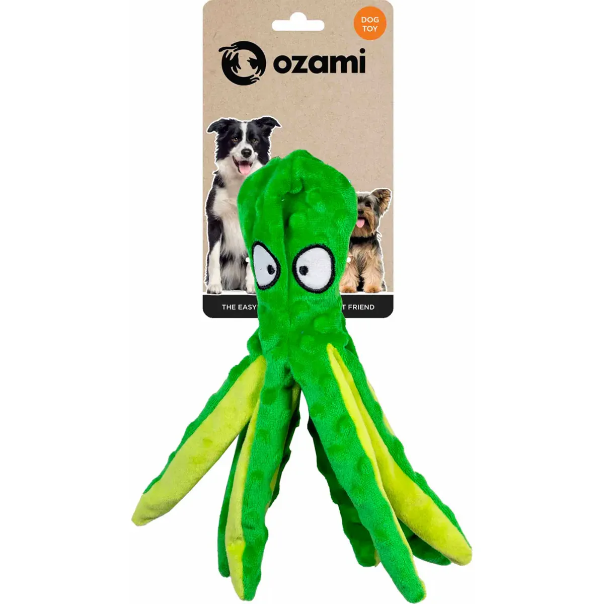 OZAMI Knitrende Blekksprut - Grønn 33 cm