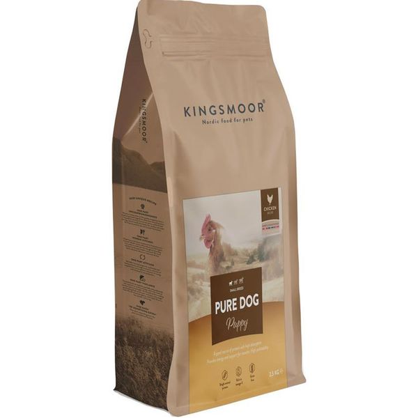 Hovedbilde KINGSMOOR Pure Kylling til Valp Liten Hund - 2,5 ...