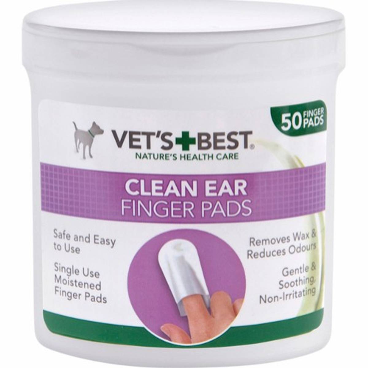 Vet' s Best Rent Øre Finger Pads, 50 stk