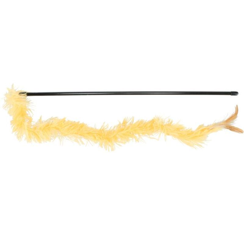 Trixie Viftepinne m/ Plysjbånd & Fjær 48 cm | Katteleke