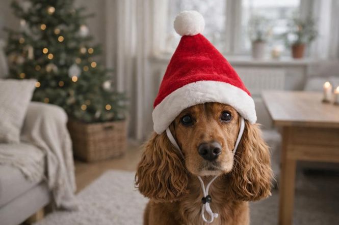 Hovedbilde Companion Xmas Nisselue Hund/Katt S-M | Justerbar Julelue