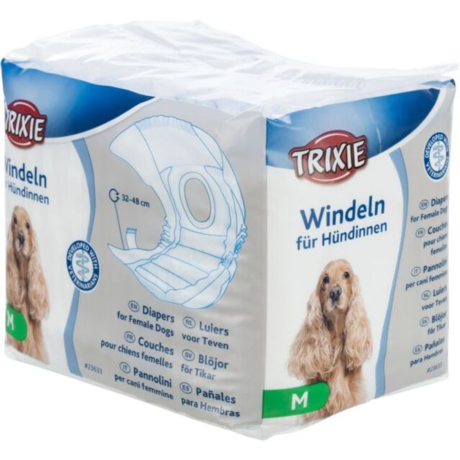 Hovedbilde TRIXIE Engangsbleier til Tispe - Str. M (32-48 cm) - 12 stk