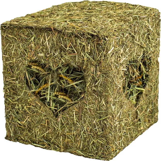 Hovedbilde JR Farm Høy-kube med Melorm 125g | Naturlig Hamstersnacks