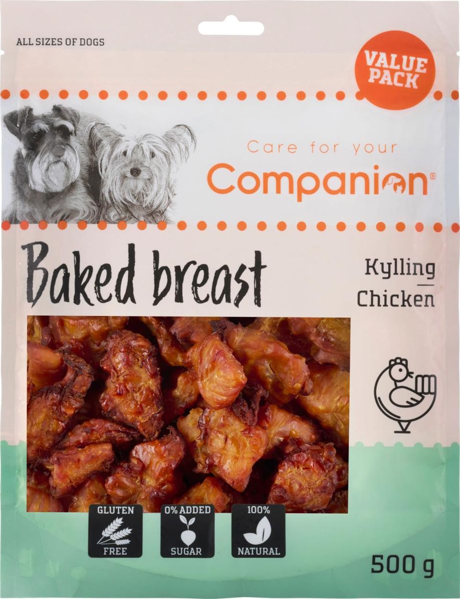 COMPANION Bakt Kyllingbryst - Stor Pakke ( 500 gr )