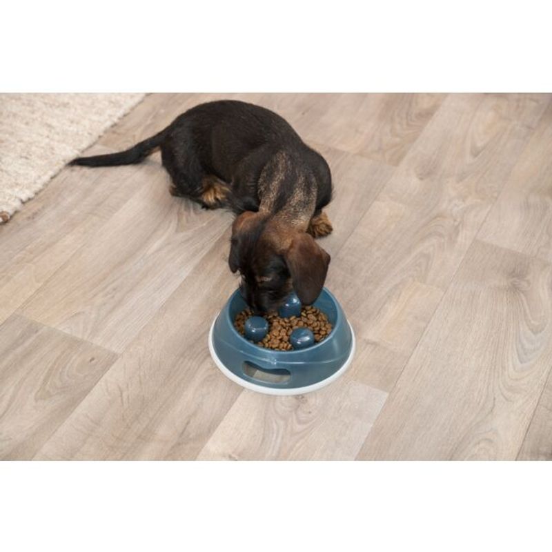 Trixie Slow Feed Plastskål 900 ml | Sklisikker Spise Sakte Skål