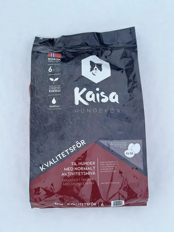 Kaisa Kvalitetsfôr Voksen Hund 6 kg Rød | Norsk Tørrfôr