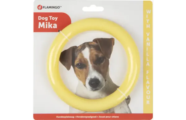 Hovedbilde Mika Nylonring Vanilje 14 cm | Dental Tyggering til Hund