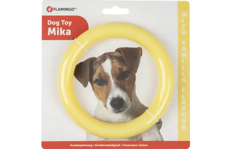 Mika Nylonring Vanilje 14 cm | Dental Tyggering til Hund