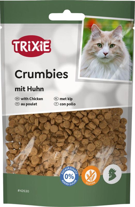 Trixie Crumbies med Kylling 50g | Glutenfrie Kattegodbiter
