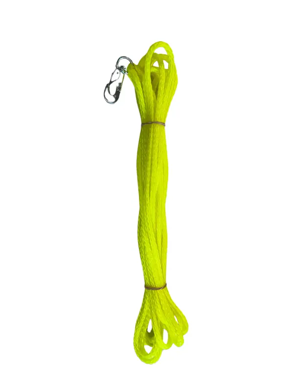 TRINE Neongul Sporline nylon Hulflettet - 8mm x 15 m