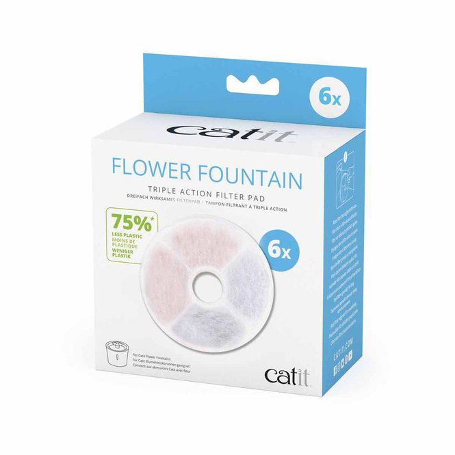 Hovedbilde Catit Water Softening Filter Triple Action 6st