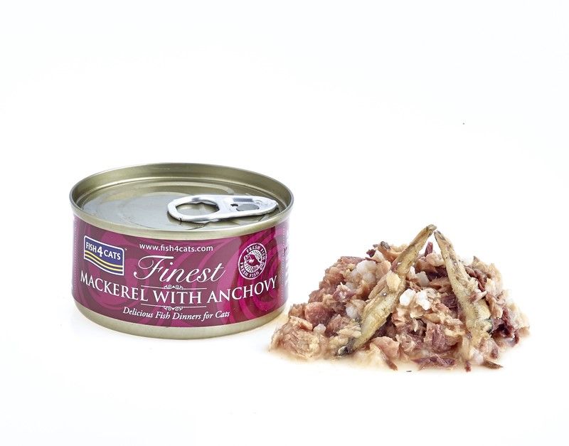 Fish4Cats Wet Mackerel & Anchovy 70g | Kornfritt Våtfôr