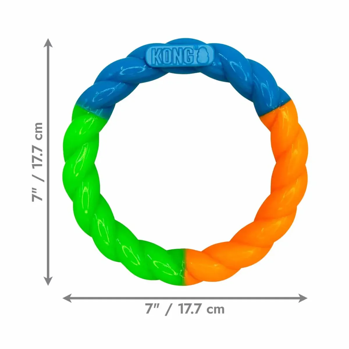 KONG Twistz High-viz Ring S 18x18x2,5cm | Hundeleke