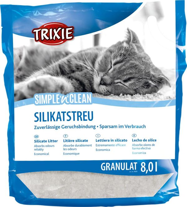 Hovedbilde Trixie Simple'n'Clean Silikat Kattegrus 8L | Drøy & Luktfri