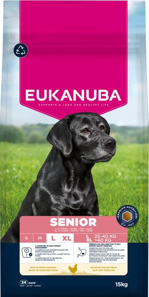 Hovedbilde EUKANUBA Senior Stor Hund m. Kylling  ( 15 kg )