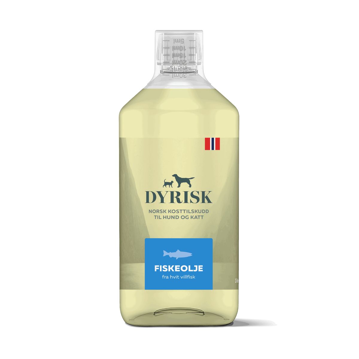 Dyrisk Fiskeolje 1 Liter | Naturlig Omega-3 til Hund