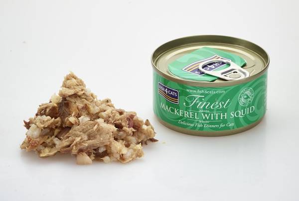 Hovedbilde Fish4Cats Wet Mackerel & Squid 70g | Kornfritt Våtfôr