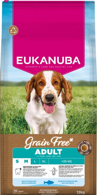 Hovedbilde EUKANUBA Grain Free Havfisk ( 12 kg ) | Small/Medium Adult