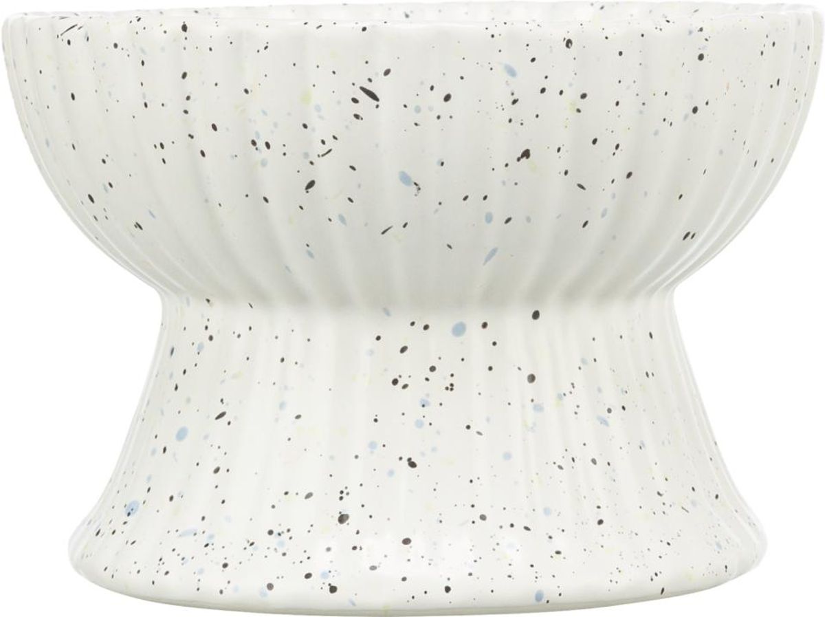 Trixie Forhøyet Kattekål 0,2 L (Ø 13 cm) | Hvit Terrazzo